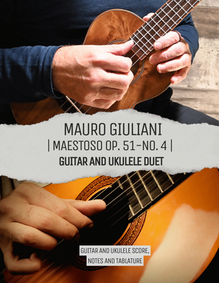 Ukulele and Guitar Duet of Maestoso Op. 51-No. 4