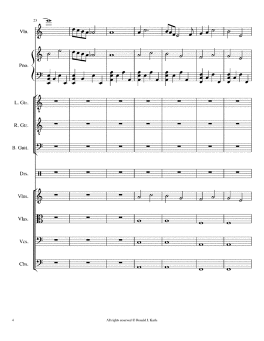 Ever Lasting Rock Chamber Orchestra scores gallery preview page 5