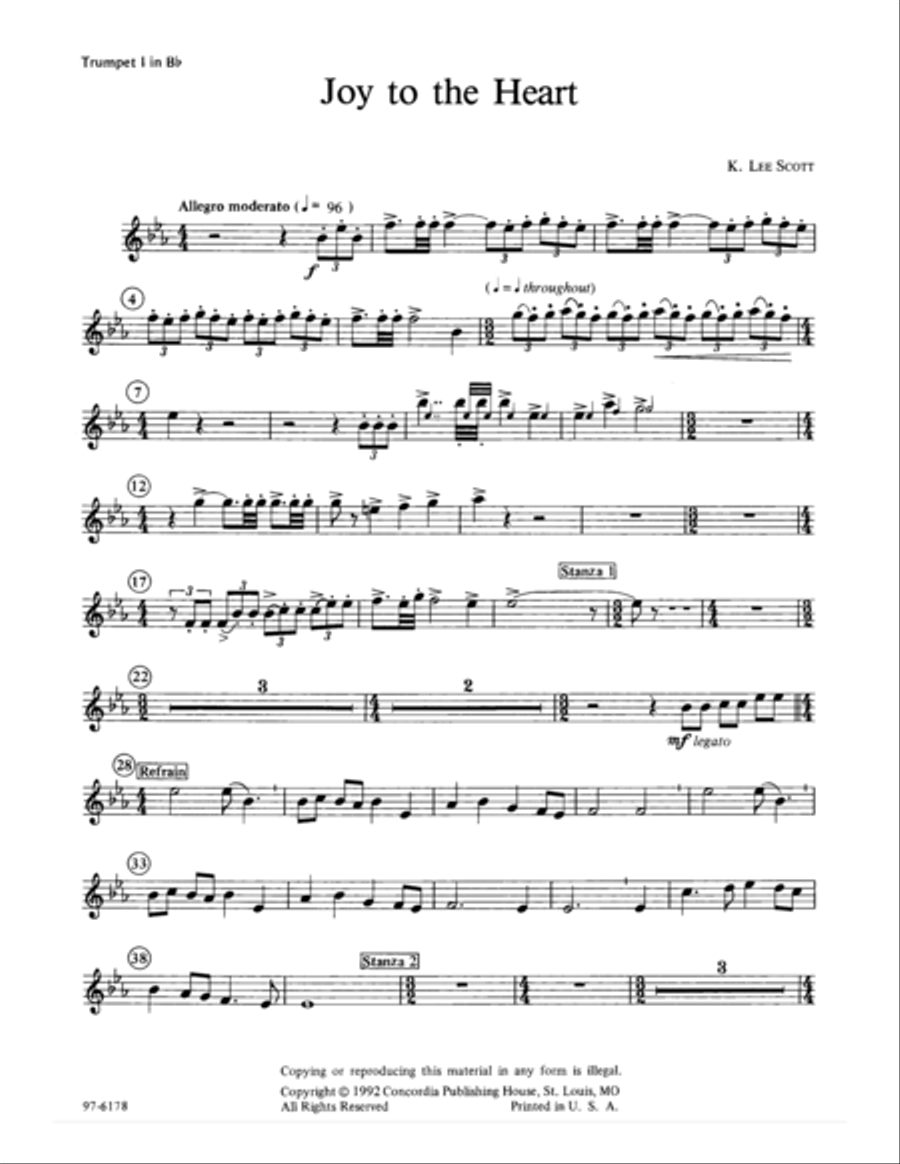 Joy to the Heart / Instrumental Parts Choir scores gallery preview page 2