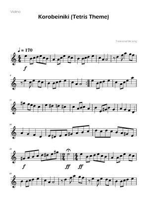 Tetris Theme for Violin