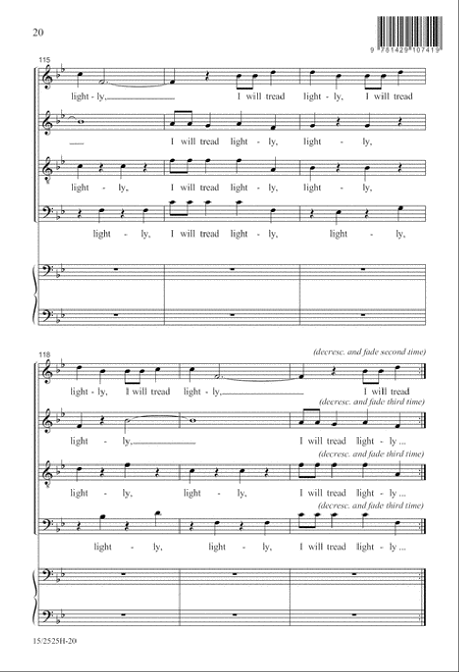 I Will Tread Lightly I Will Tread Lightly 4-Part scores gallery preview page 20