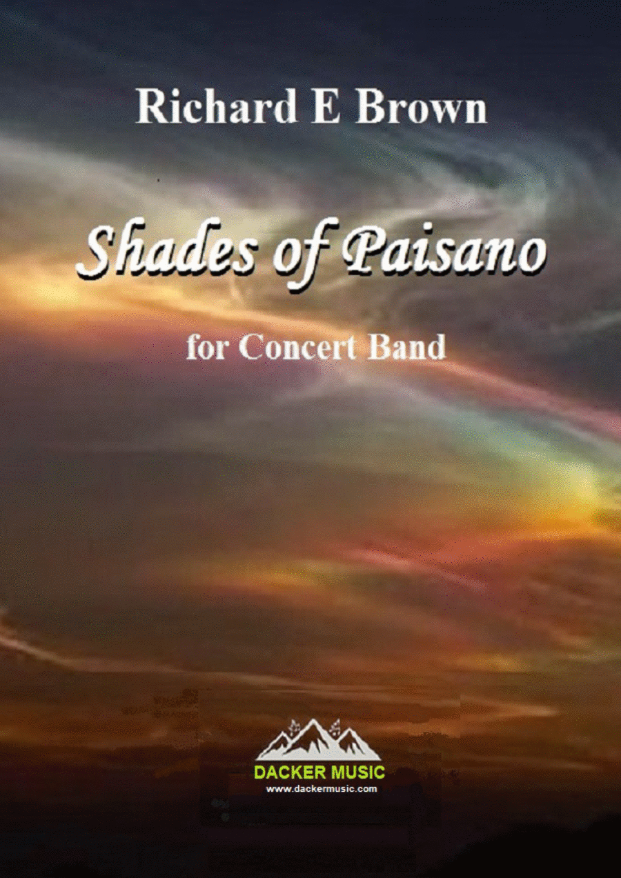 Shades of Paisano Concert Band scores gallery preview page 1