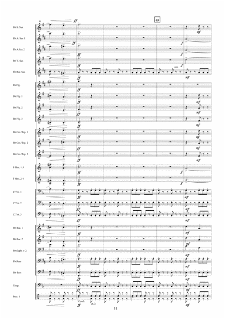 Hail Nero - Triumphal March (From Quo Vadis) Fanfare Band scores gallery preview page 12