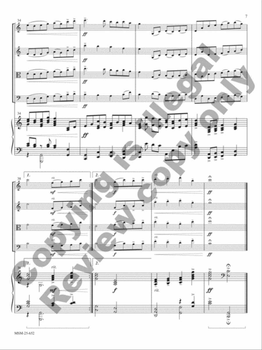 How Great Thou Art How Great Thou Art Piano Quintet scores gallery preview page 4