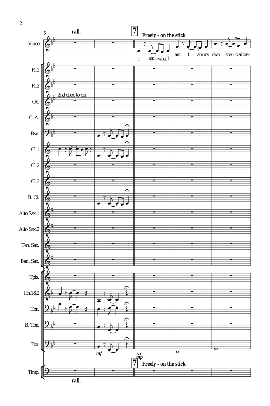 I Am What I Am Concert Band scores gallery preview page 2