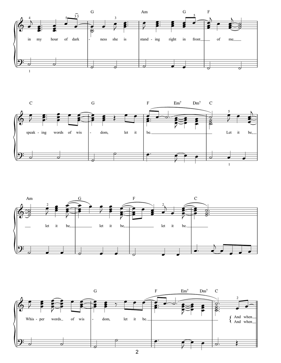 Let It Be Easy Piano scores gallery preview page 2