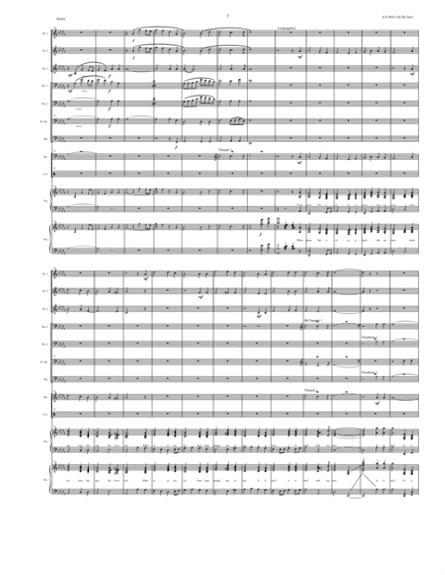 It Is Well with My Soul Trombone scores gallery preview page 3