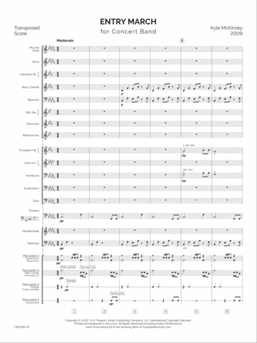 Entry March Entry March Concert Band scores gallery preview page 6