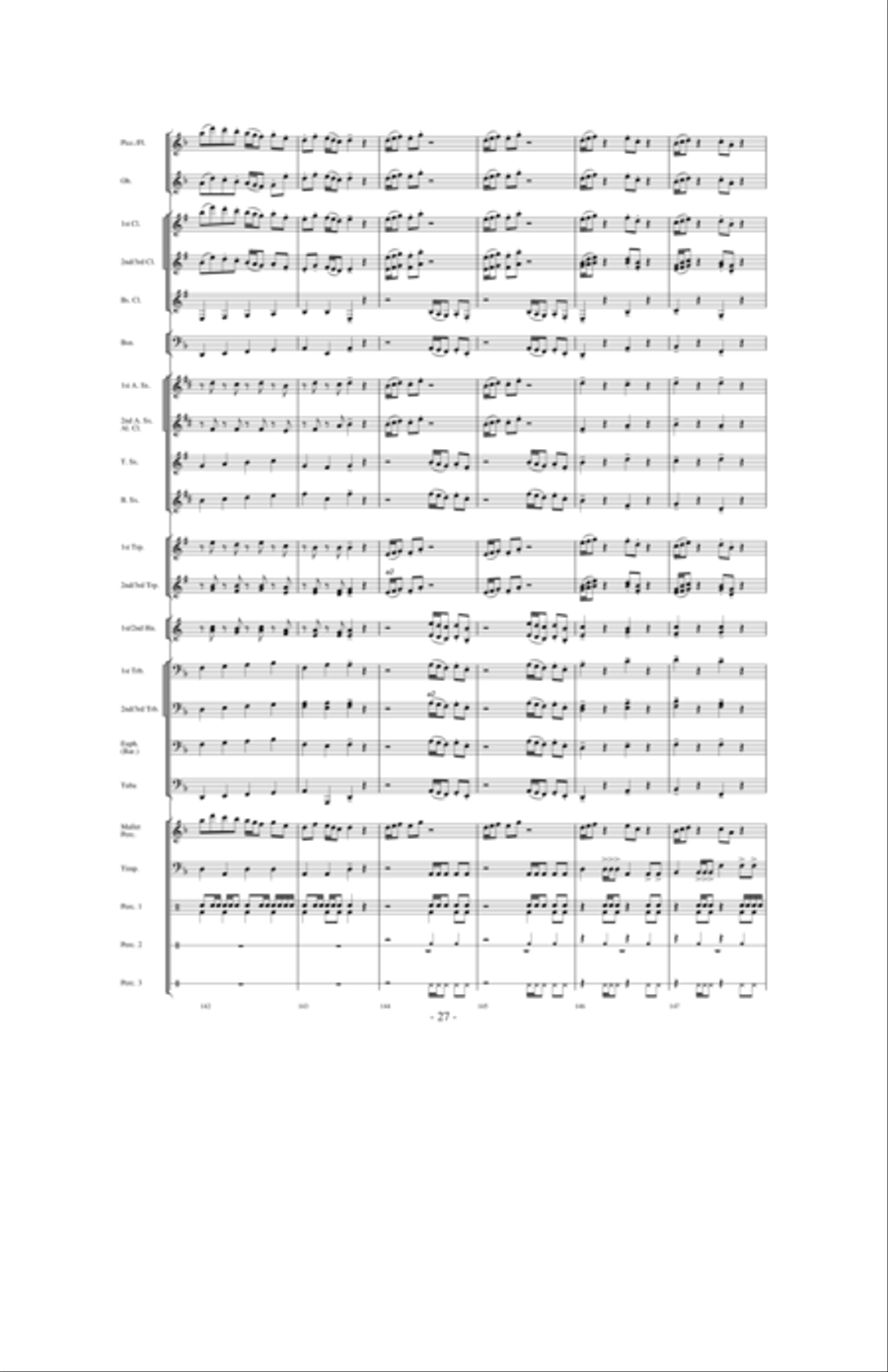 Quest of the Undaunted Knight Concert Band scores gallery preview page 26