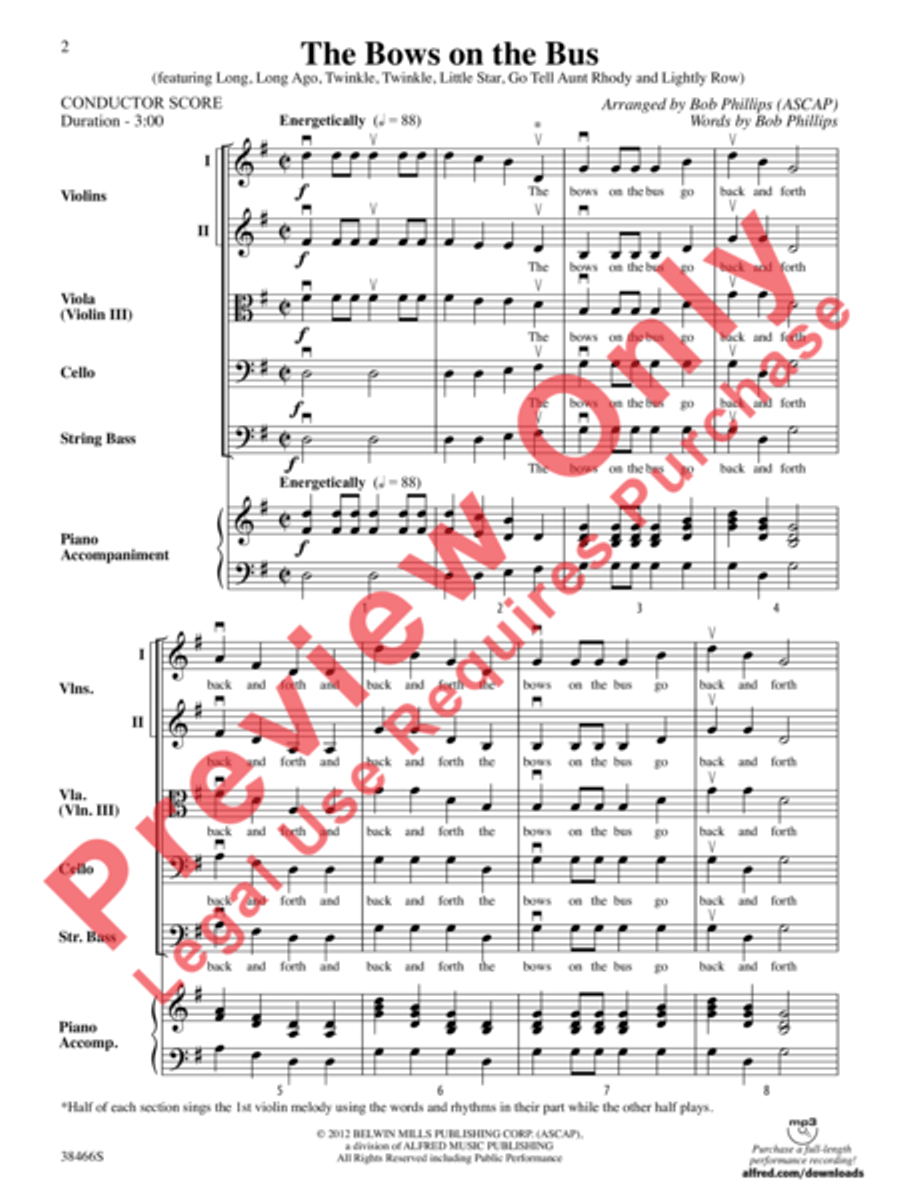 The Bows on the Bus String Orchestra scores gallery preview page 3