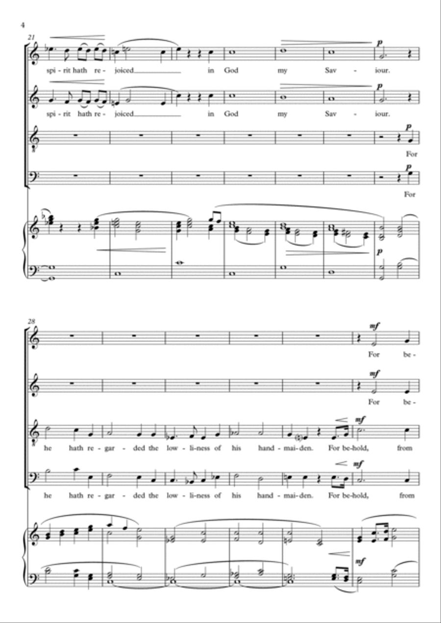Magnificat & Nunc Dimittis (Second Service) 4-Part scores gallery preview page 4