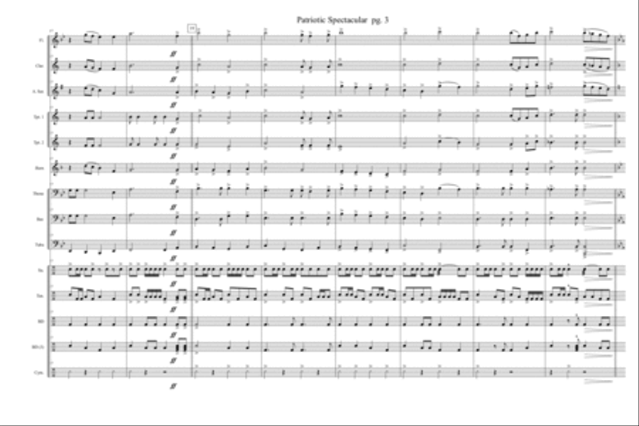 Patriotic Spectacular Marching Band scores gallery preview page 4