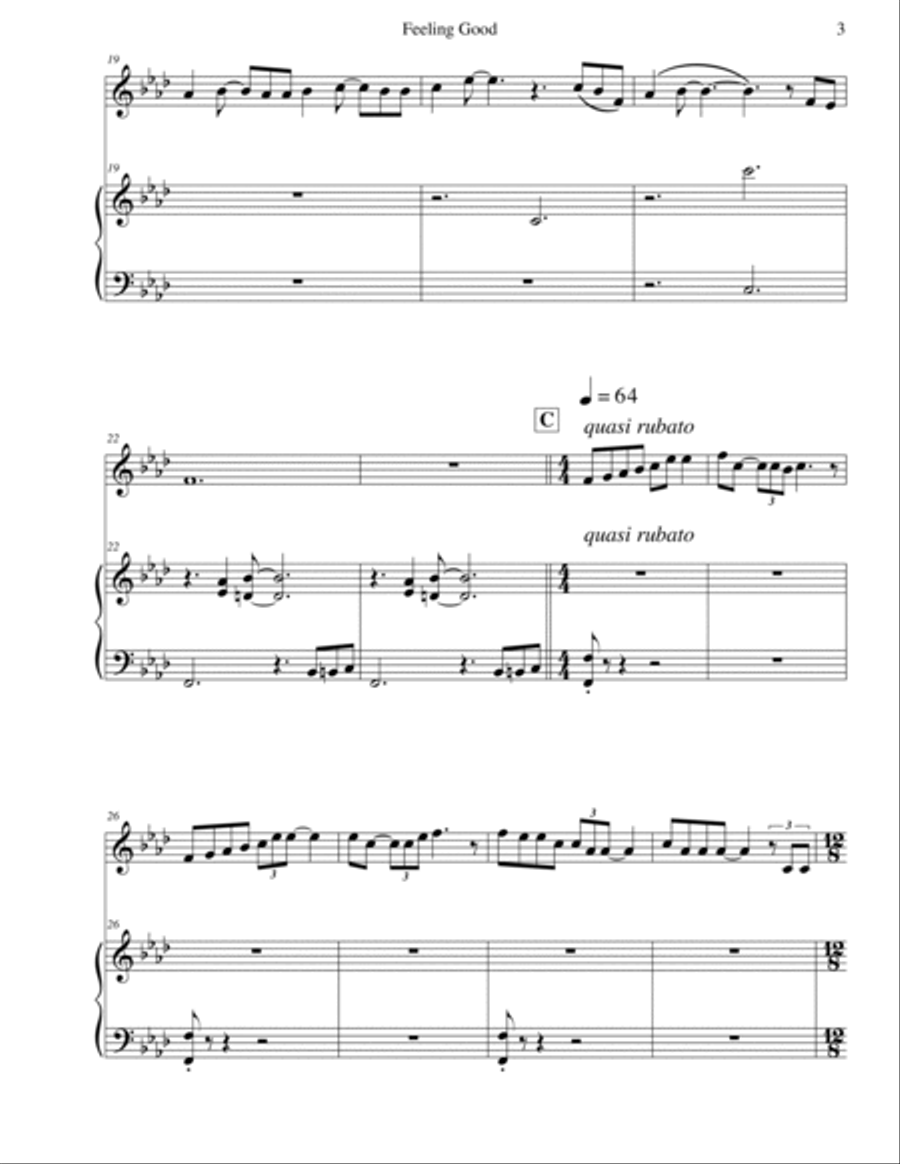 Feeling Good B-Flat Clarinet scores gallery preview page 5