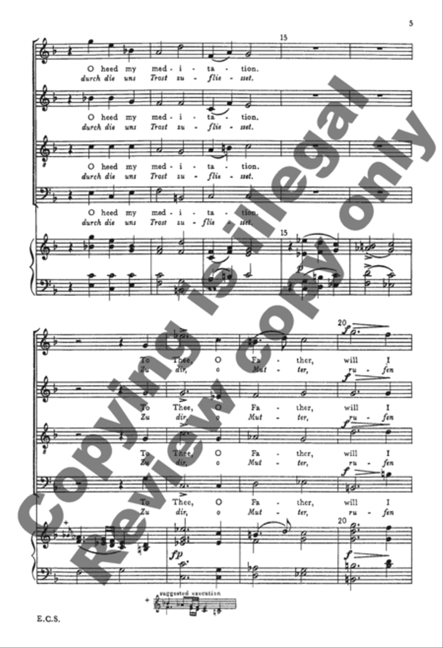 O hear me when I call on Thee (Sei Mutter der Barmherzigkeit) 4-Part scores gallery preview page 4
