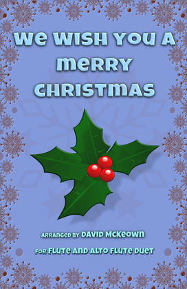 Book cover for We Wish You a Merry Christmas, Jazz Style, for Flute and Alto Flute Duet