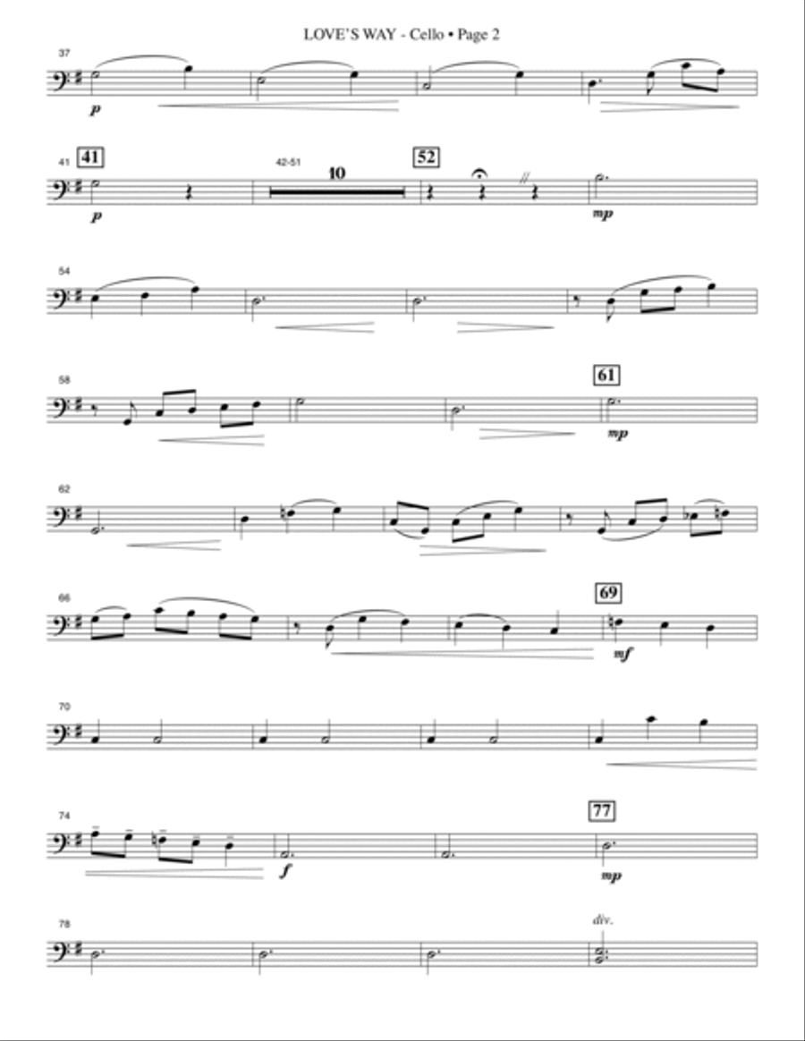 Love's Way - Cello Love's Way - Cello Choir scores gallery preview page 2