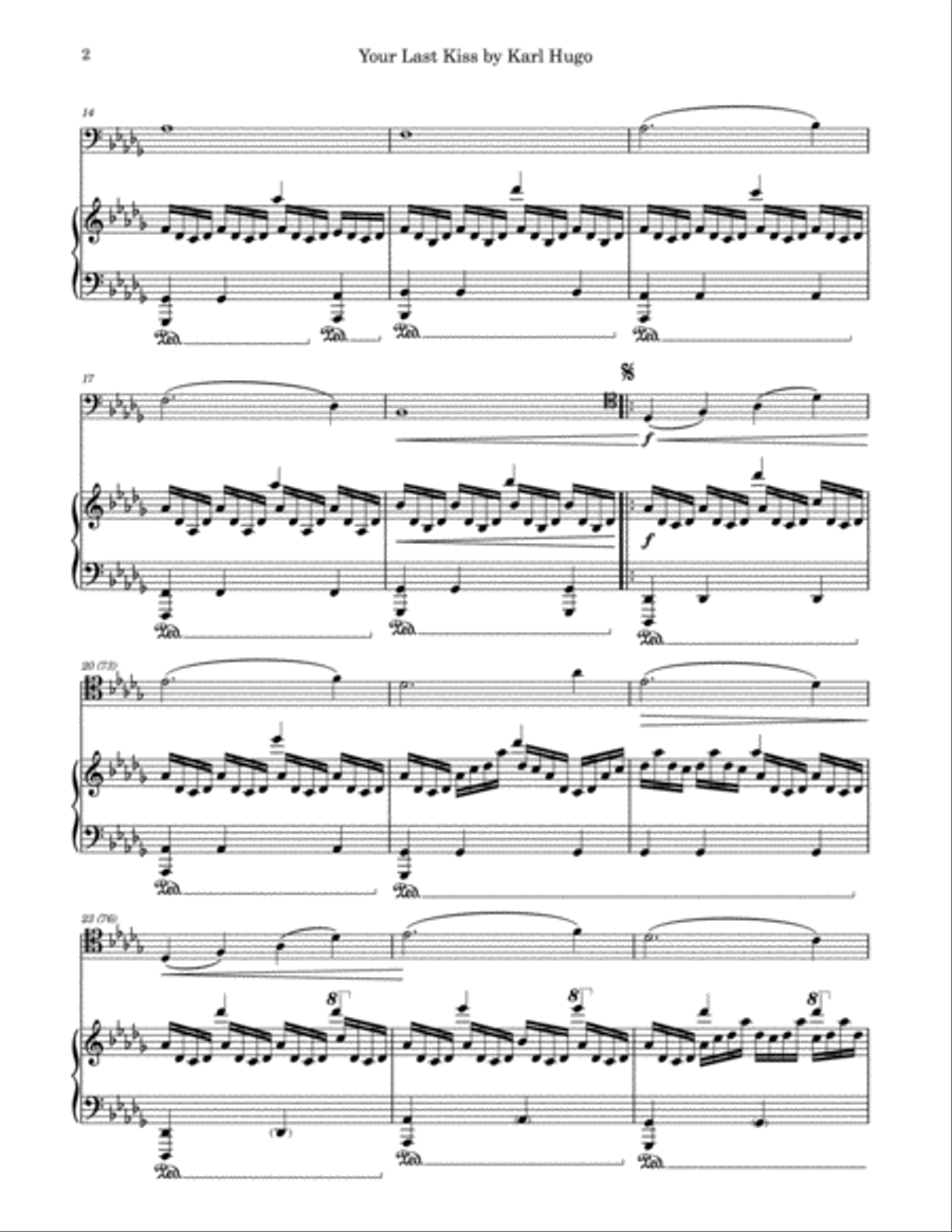 Your Last Kiss (Piano and Cello Duet) String Duet scores gallery preview page 3