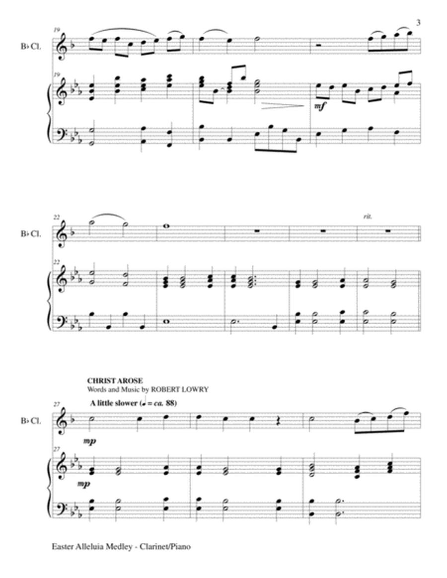 EASTER ALLELUIA MEDLEY (Duet – Bb Clarinet/Piano) Score and Clarinet Part image number null