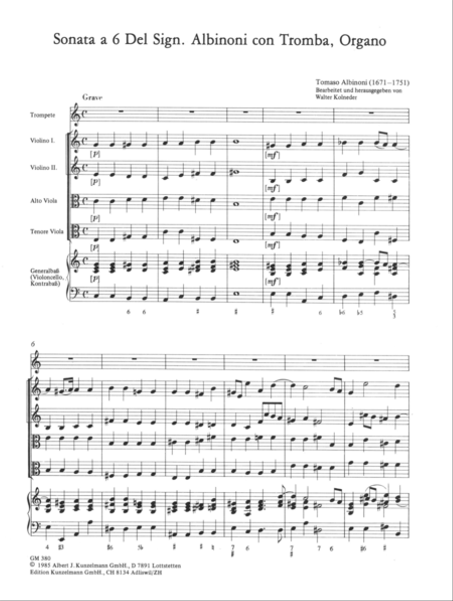 Sonata a 6 Trumpet scores gallery preview page 2