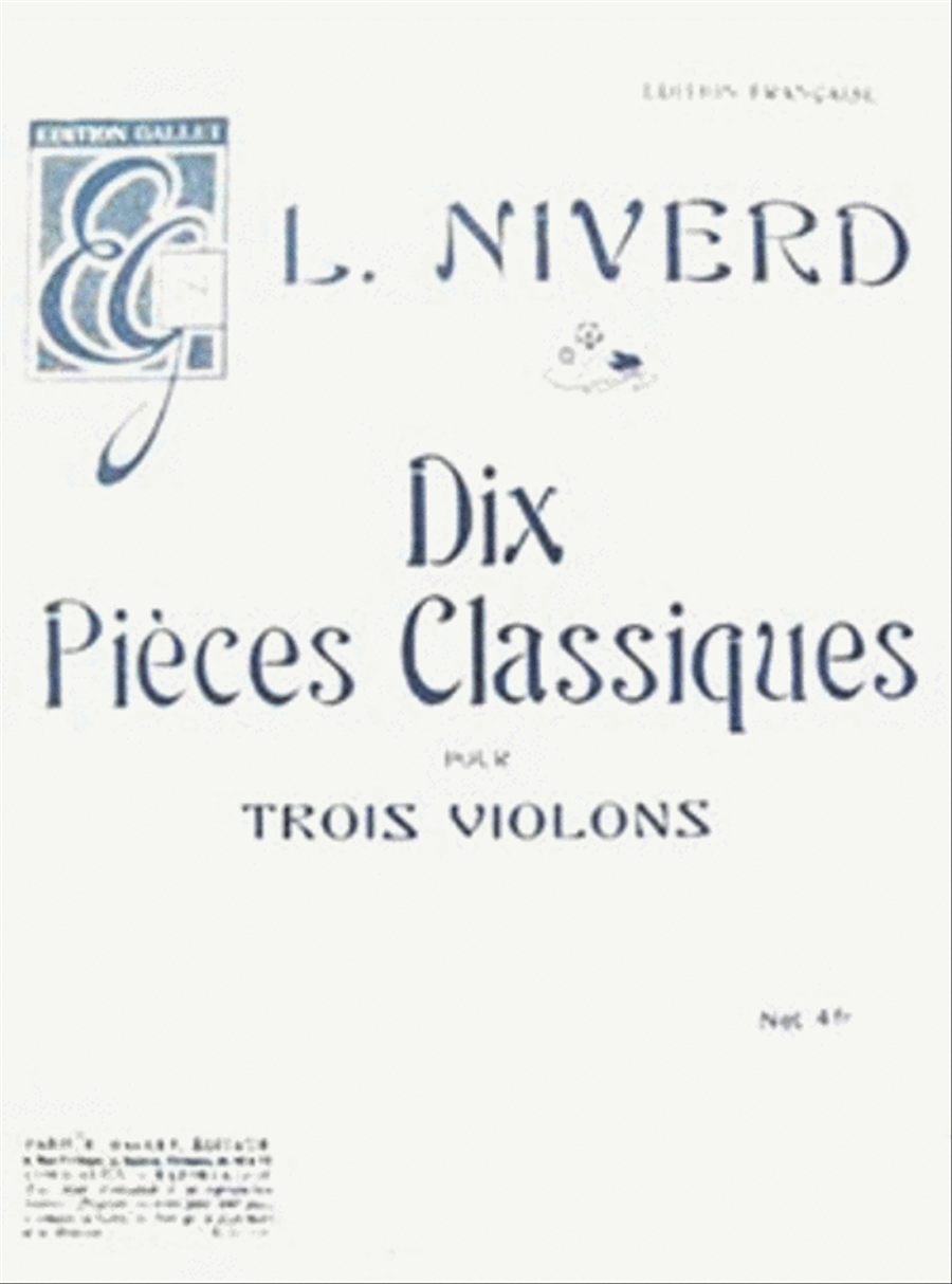 Pieces classiques (10) Violin scores gallery preview page 1