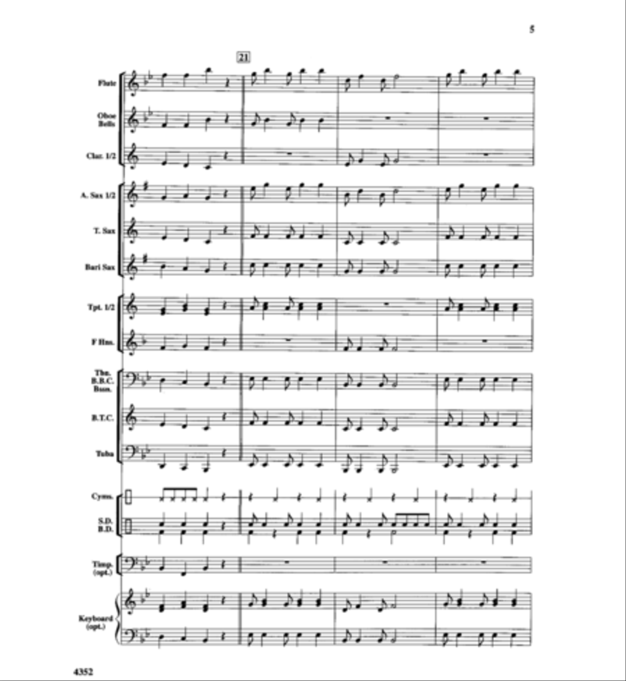 Hometown Hoedown Concert Band scores gallery preview page 6