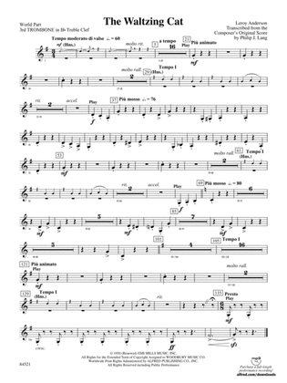 The Waltzing Cat: (wp) 3rd B-flat Trombone T.C.