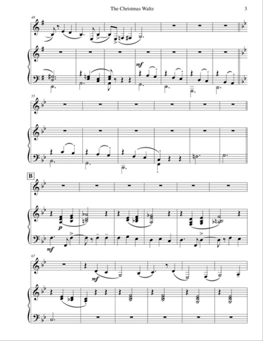 The Christmas Waltz Tenor Saxophone scores gallery preview page 5