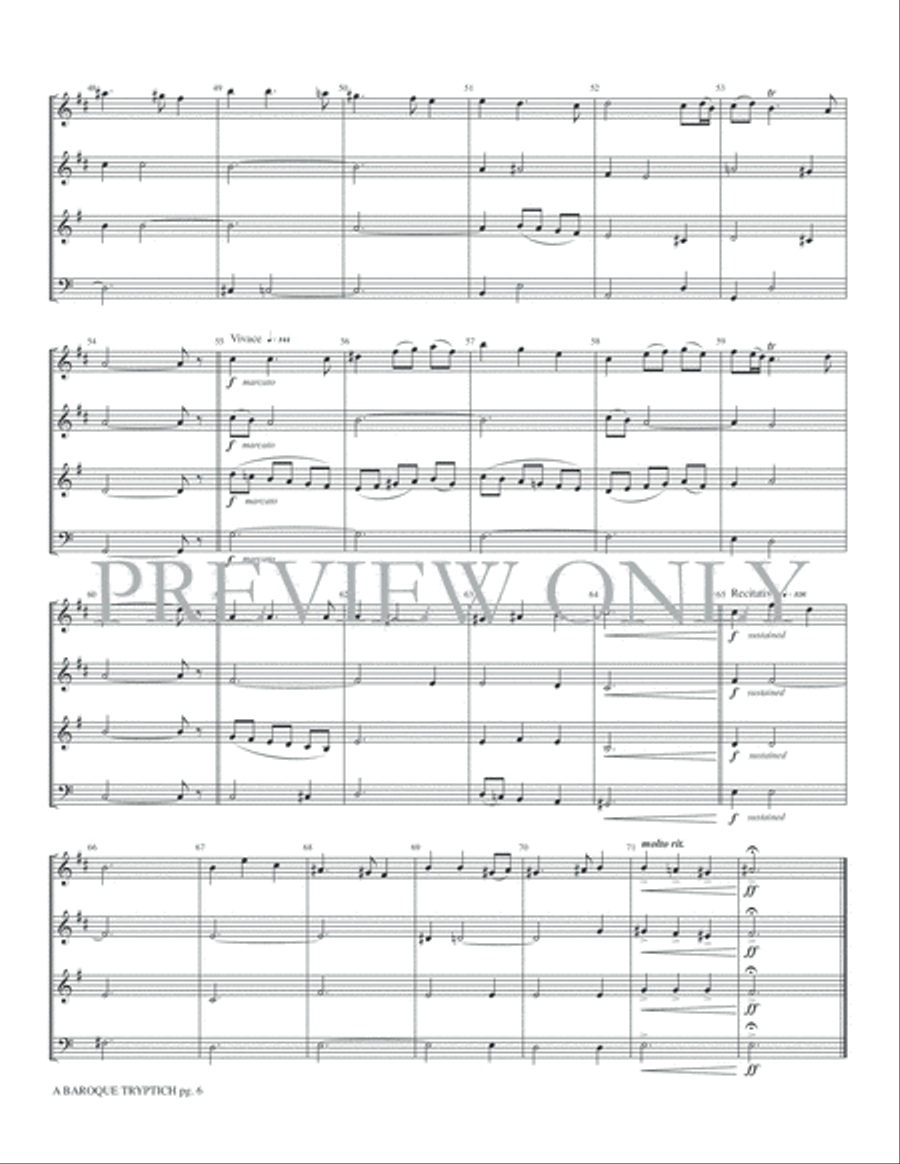 A Baroque Tryptich A Baroque Tryptich Brass Quartet scores gallery preview page 8