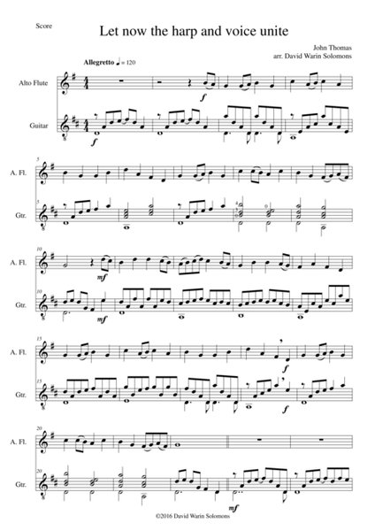 Let now the harp and voice unite - for alto flute and guitar image number null