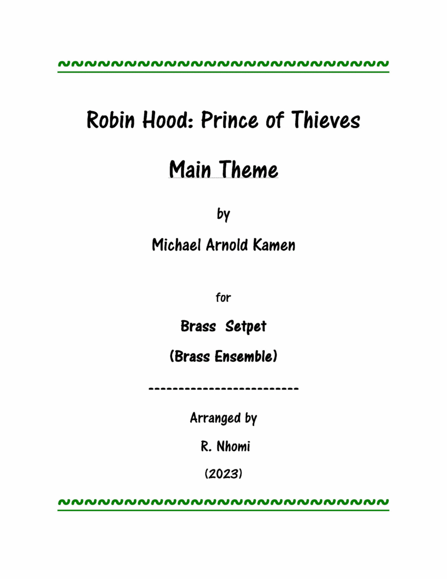 Robin Hood: Prince Of Thieves Main Theme image number null