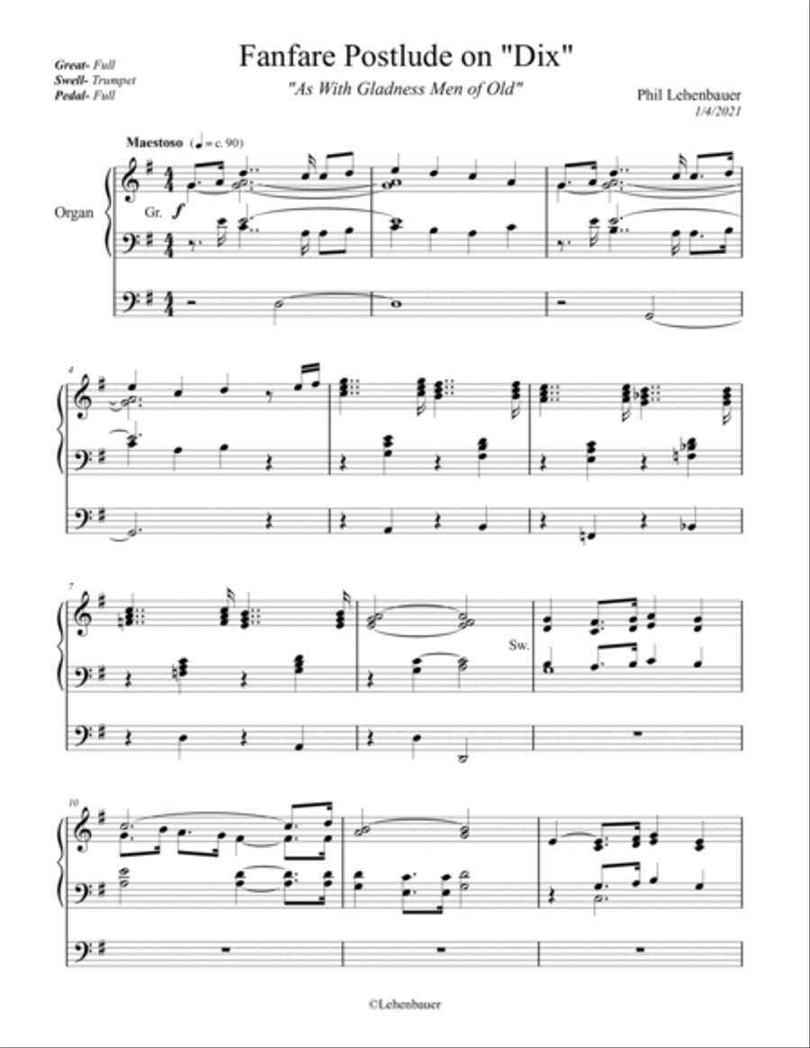 Fanfare Postlude on 