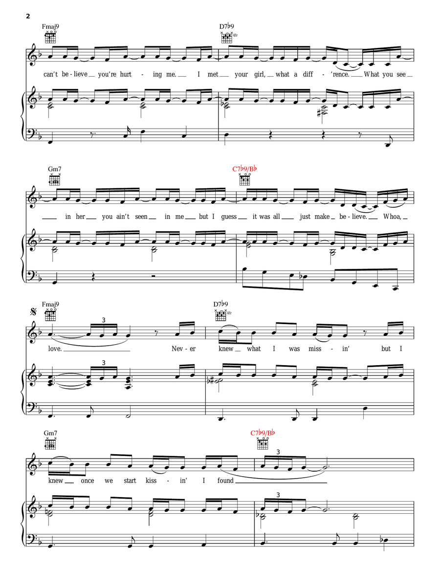 Love Piano, Vocal, Guitar scores gallery preview page 2