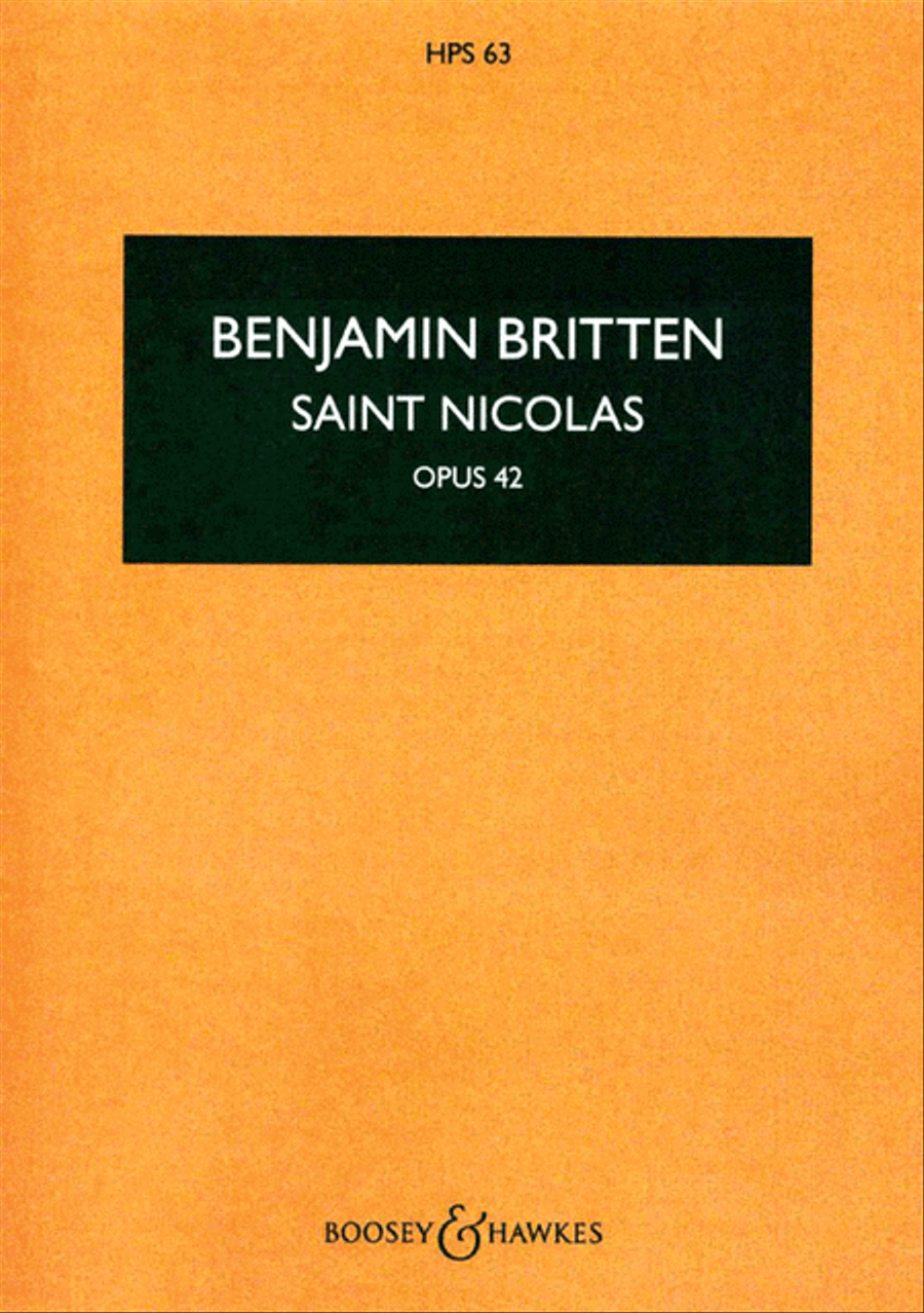 Saint Nicolas, Op. 42 Saint Nicolas, Op. 42 Choir scores gallery preview page 1