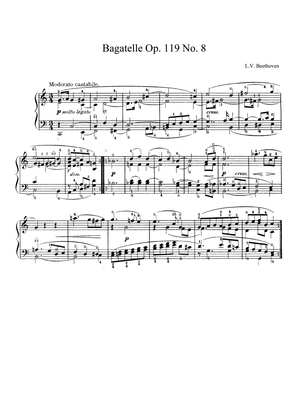 Book cover for Beethoven Bagatelle Op. 119 No. 8 in C Major