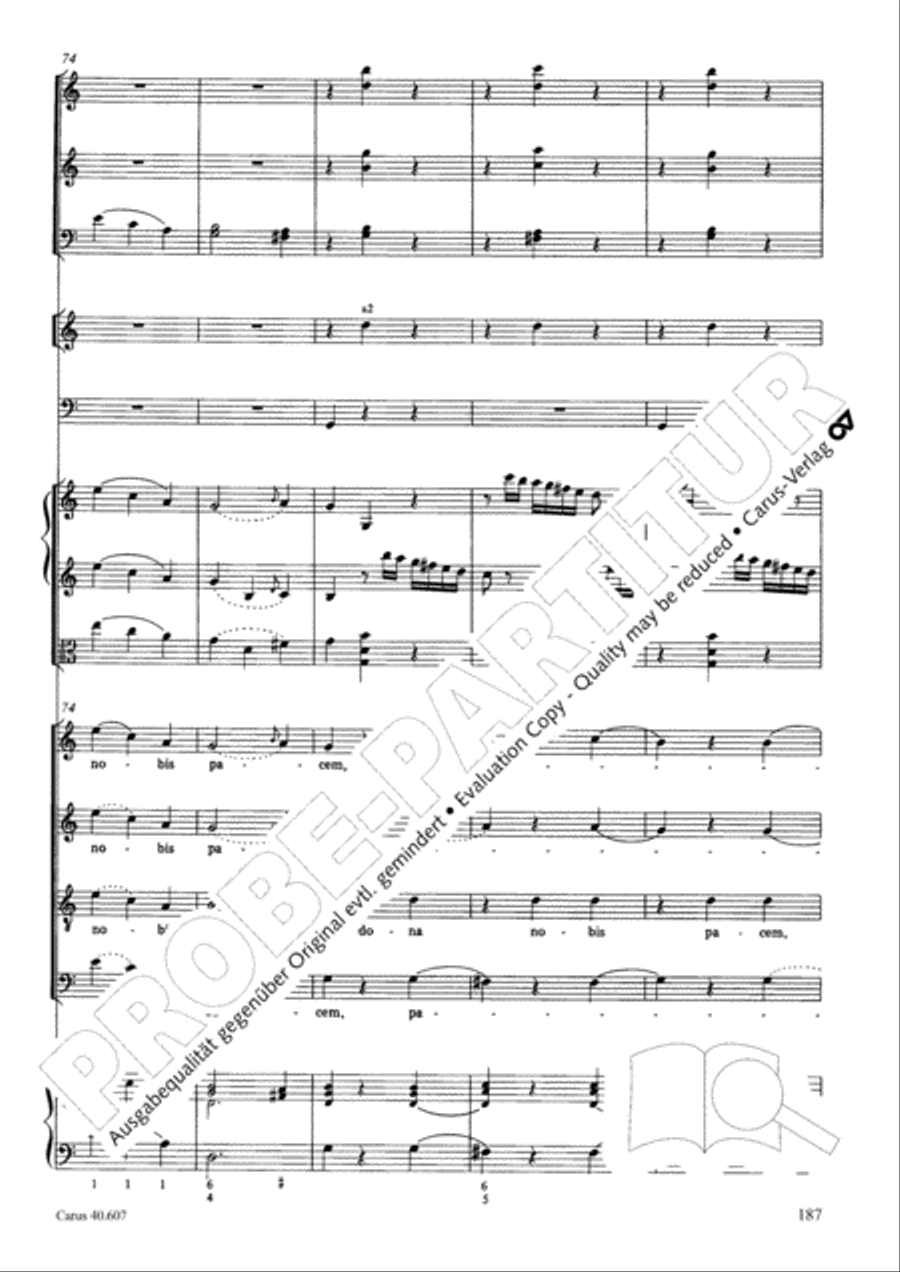 Mass in time of war (Missa in tempore belli) 4-Part scores gallery preview page 196