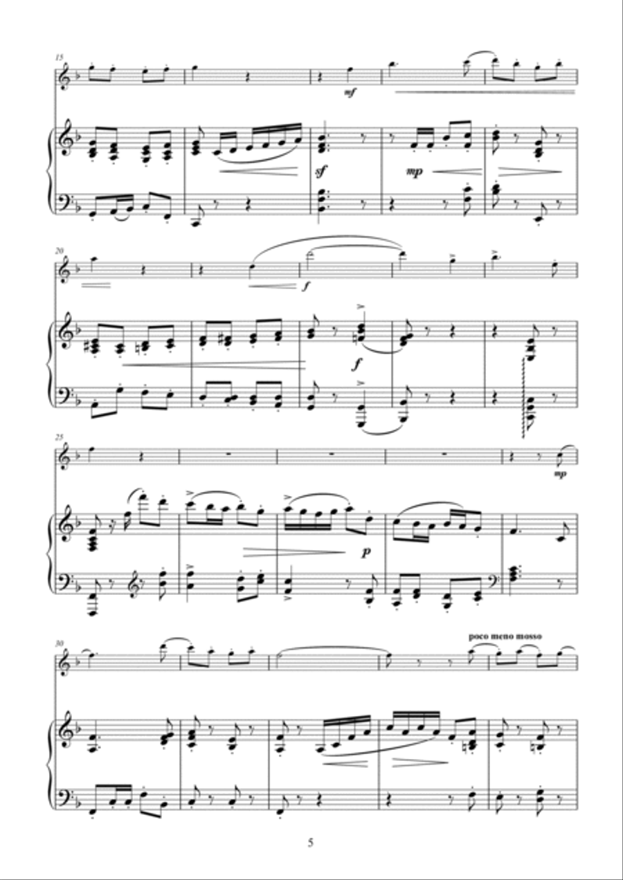 Hurlstone Five Ballads for oboe and piano Woodwind Duet scores gallery preview page 5