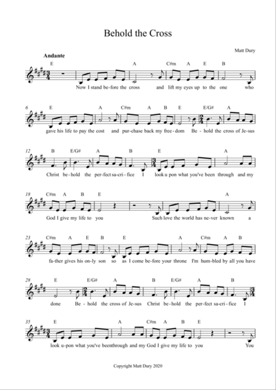 Behold the Cross Behold the Cross Voice scores gallery preview page 2
