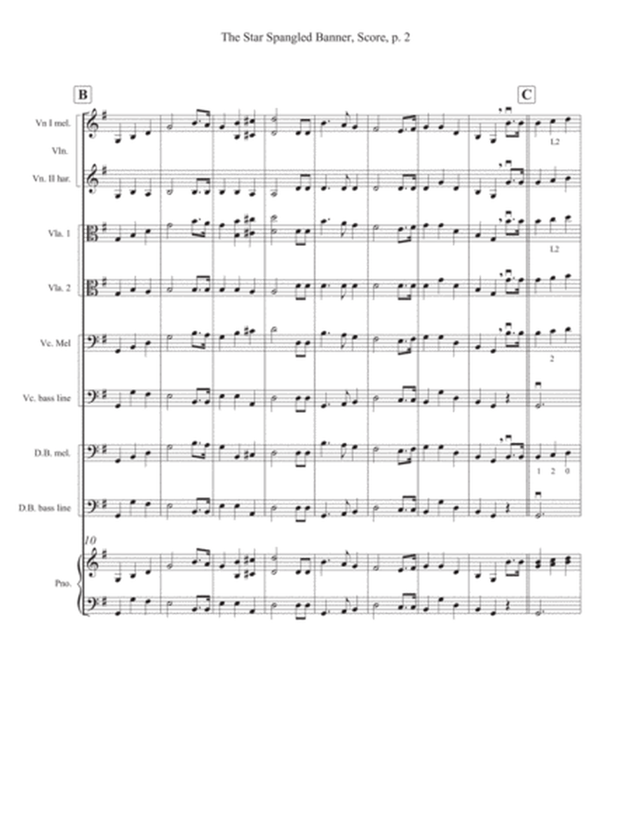 Star Spangled Banner Elementary Strings 1st position image number null