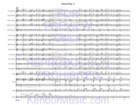 Swing Thing (based on the chord changes to 'It Don't Mean A Thing' by Duke Ellington) (Full Score)