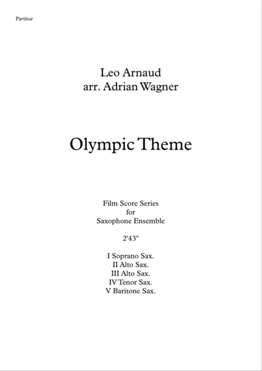 Bugler's Dream (Olympic Fanfare) Saxophone Quintet scores gallery preview page 2