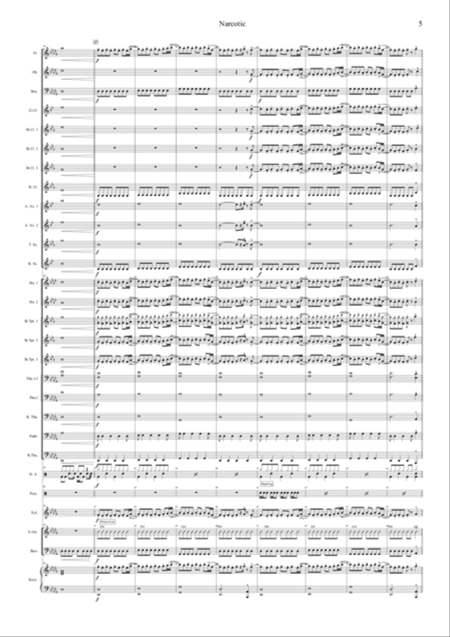 Narcotic Concert Band scores gallery preview page 5