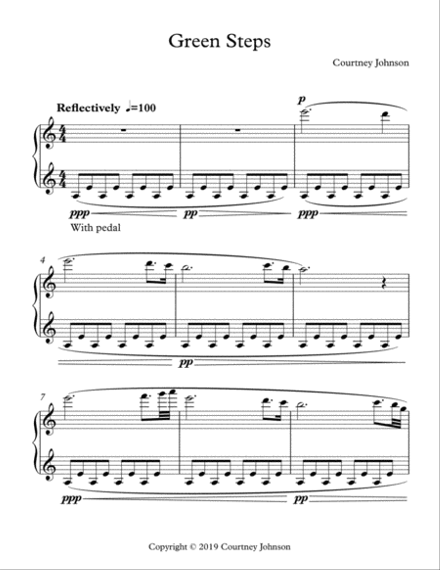 Green Steps Piano Solo scores gallery preview page 1