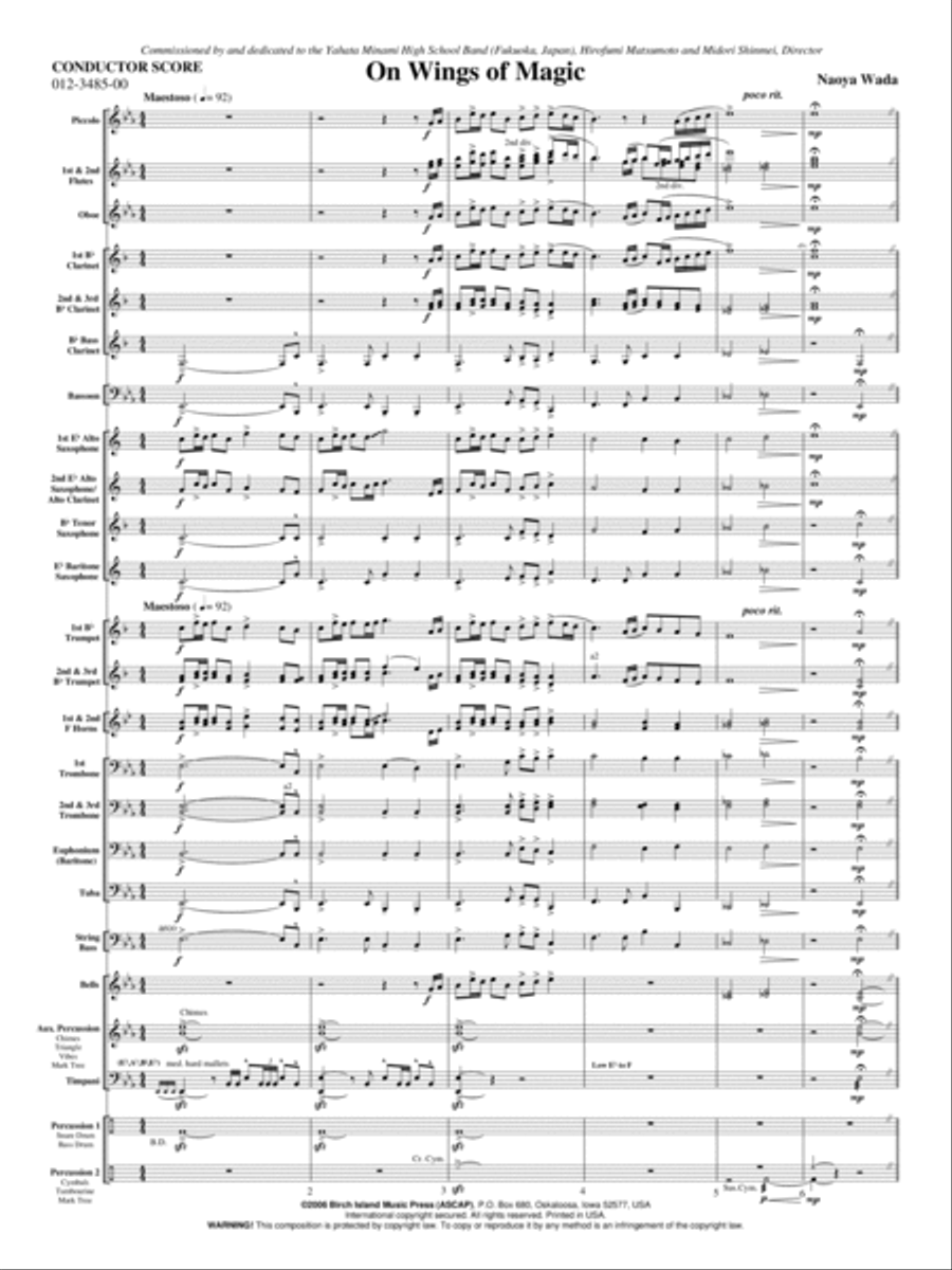 On Wings of Magic Concert Band scores gallery preview page 2