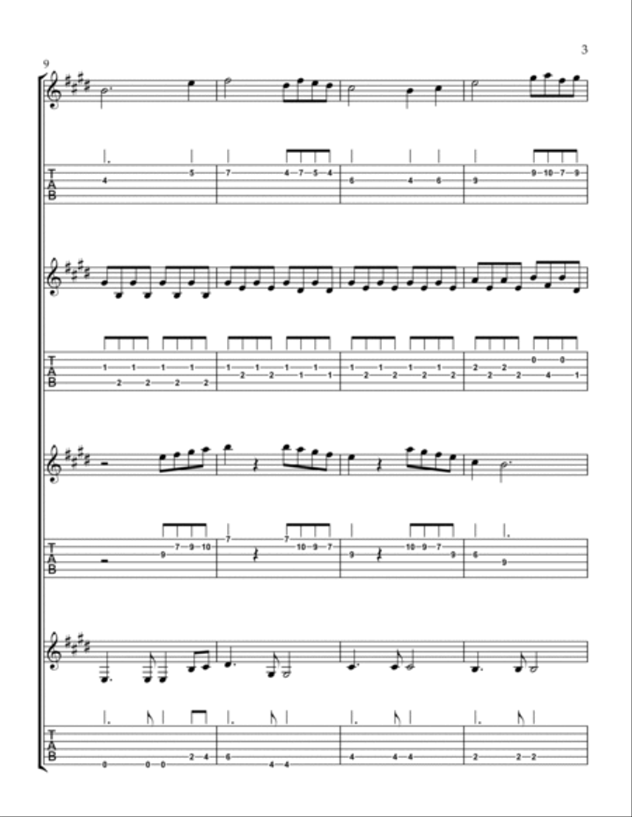 Beauty And The Beast Guitar scores gallery preview page 3