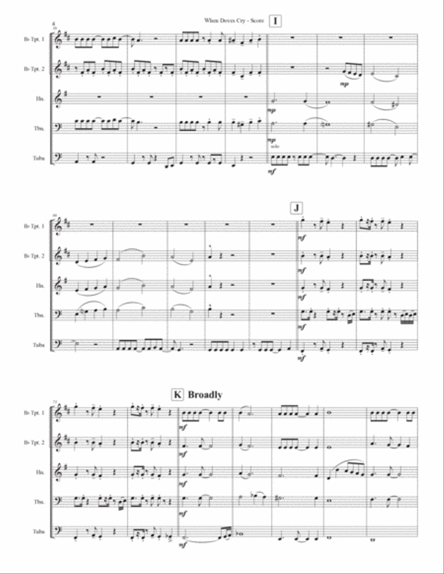 When Doves Cry When Doves Cry School and Community scores gallery preview page 4