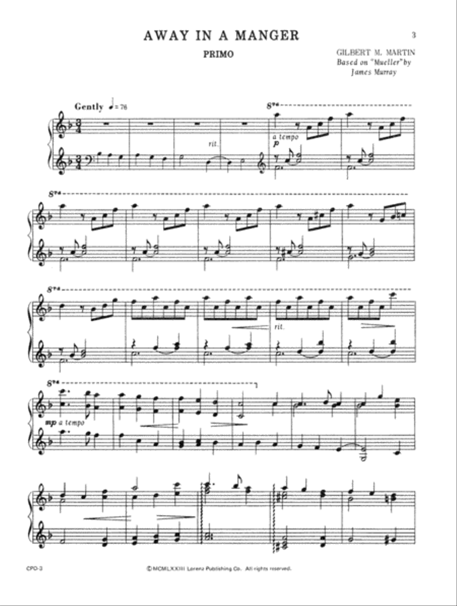 Christmas Piano Duets for Church Use Piano Duet scores gallery preview page 3