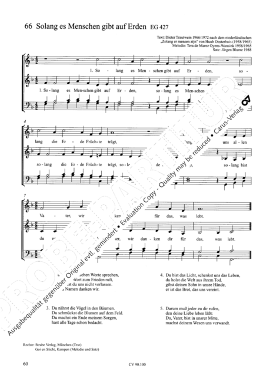 Chorsatze zum Evangelischen Gesangbuch Choir scores gallery preview page 65
