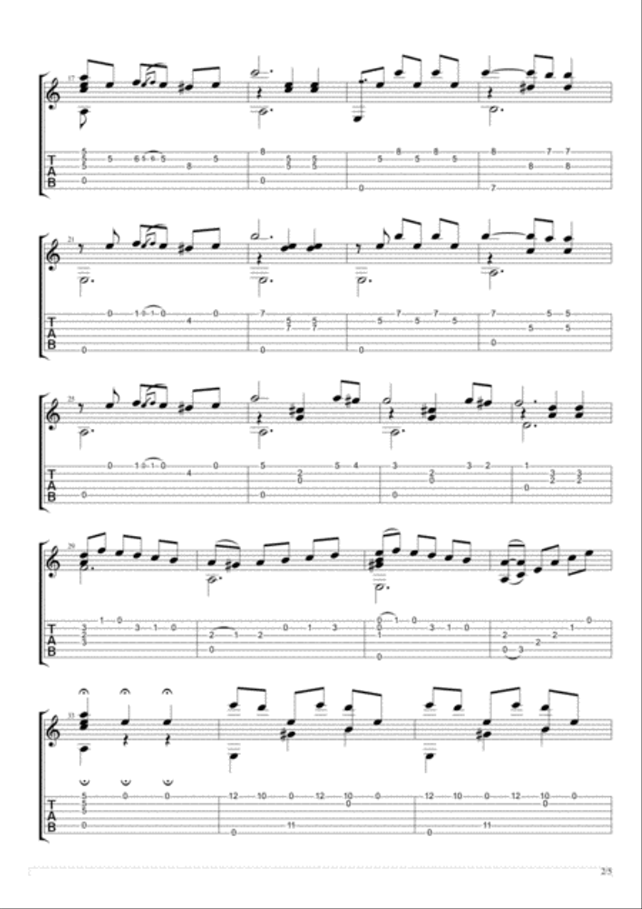 Pica Pica Vals (La Partida) Guitar Tablature scores gallery preview page 2