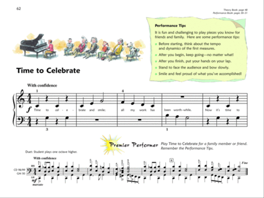 Premier Piano Course Lesson Book, Book 1A Piano Method scores gallery preview page 7