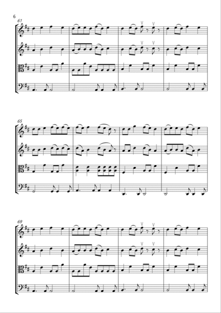 Love Story String Quartet scores gallery preview page 6